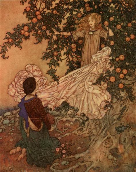 Hidden within their Depths (from The Garden of Paradise) - Edmond Dulac