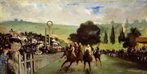 Carrera de caballos en Longchamp - Édouard Manet