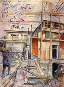 Building the Winter Studio. Ekely - Edvard Munch