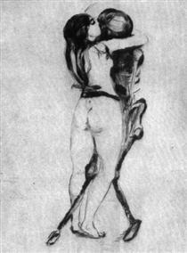 Garota e a Morte - Edvard Munch