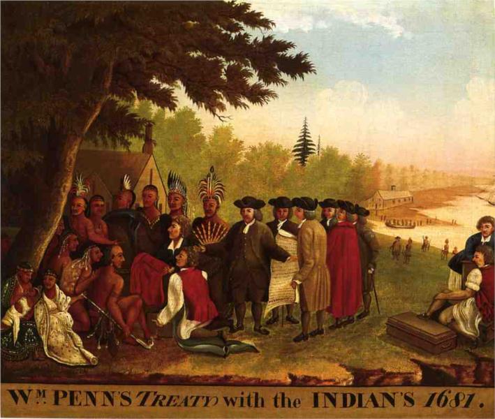 Penn's Treaty, 1847 - Эдвард Хикс