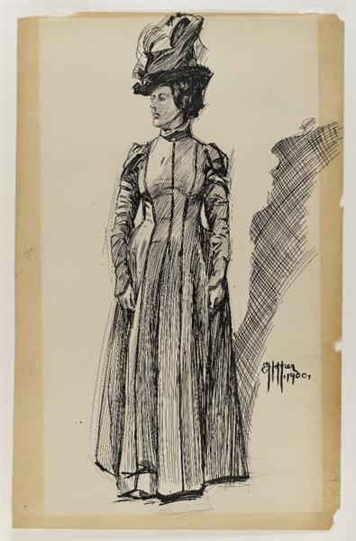 Standing Female Figure, 1900 - Edward Hopper