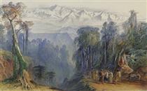 Kinchinjunga from Darjeeling, Himalayas - Едвард Лір