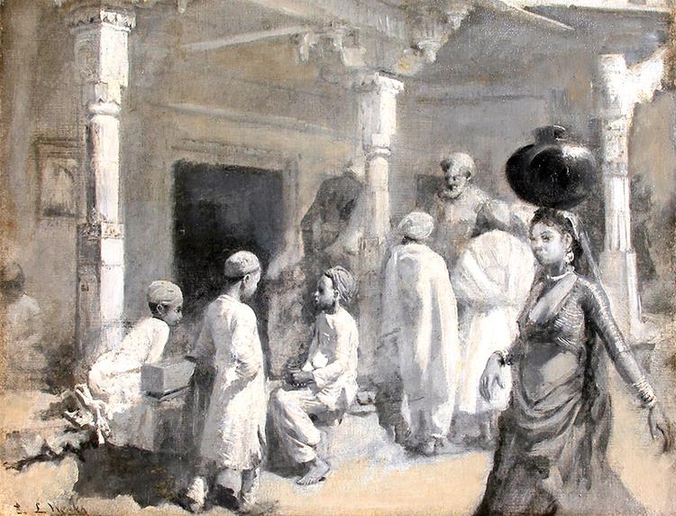In the Bazaar, Oudeypore - Edwin Lord Weeks