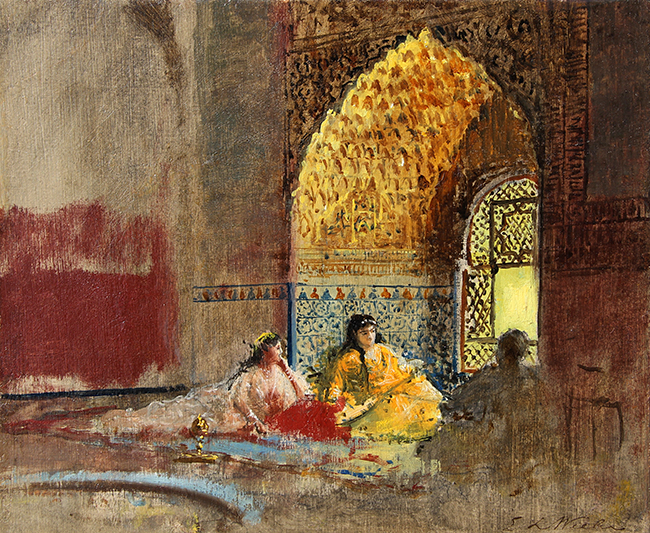 Interior of La Torre des Infantas, The Alhambra, c.1880 - Edwin Lord Weeks