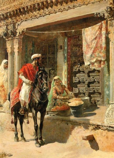 Street Vendor, Ahmedabad, c.1885 - Эдвин Лорд Уикс