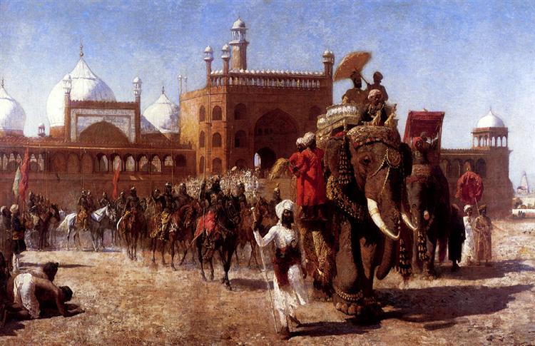 The Return Of The Imperial Court From The Great Nosque At Delhi, In The Reign Of Shah Jehan, 1886 - Эдвин Лорд Уикс