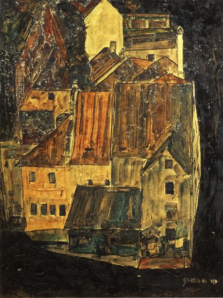 City on the Blue River, 1910 - Egon Schiele