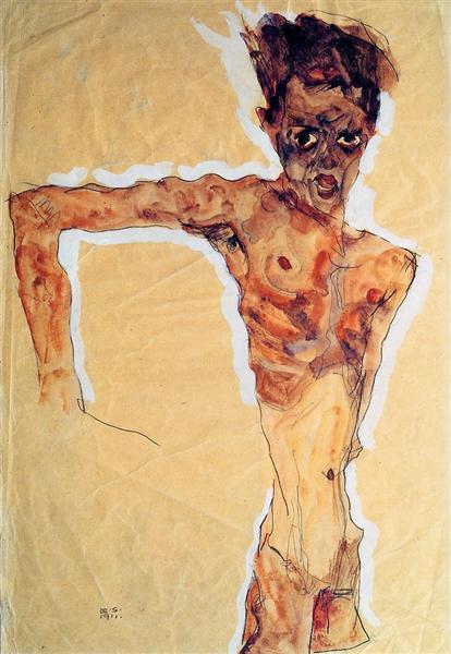 Self Portrait, 1911 - Эгон Шиле