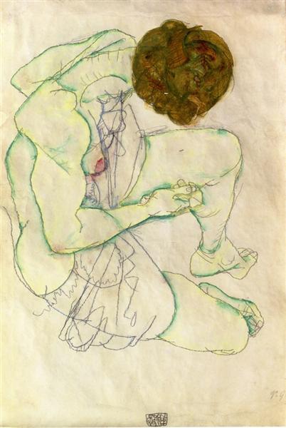 Сидяча жінка, 1914 - Егон Шиле