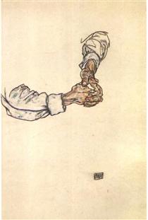 Study of hands - Egon Schiele