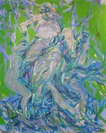 Bacchus #69 (purple and green) - Elaine de Kooning