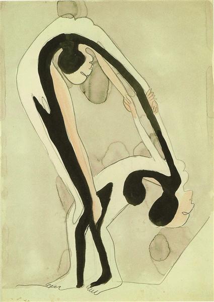 Acrobats, c.1932 - Эрнст Людвиг Кирхнер