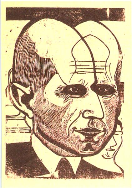 Head of Dr. Bauer, 1933 - Эрнст Людвиг Кирхнер