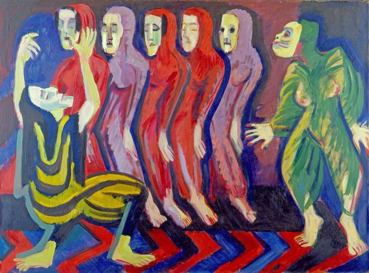 Mary Wigman's Dance of the Dead, 1926 - 1928 - 恩斯特‧路德維希‧克爾希納
