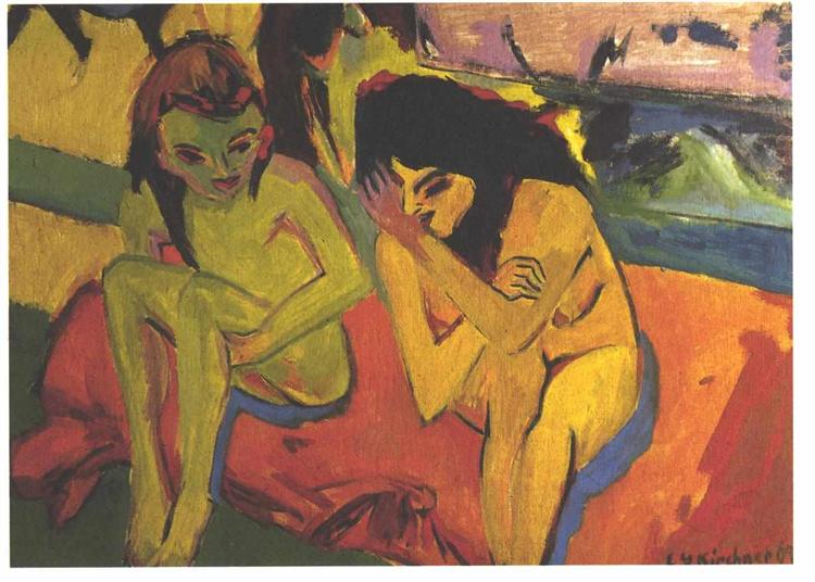 Two Girls, 1907 - Ernst Ludwig Kirchner