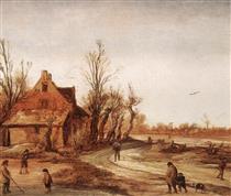 Winter Landscape - Эсайас ван де Вельде