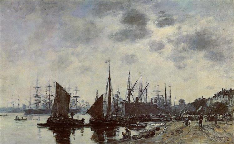 Bordeaux, Bacalan, View from the Quay - Eugène Boudin
