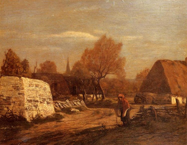 Farm near Quimper, c.1855 - Эжен Буден