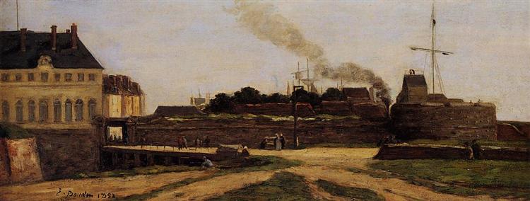 Le Havre, the Town Hotel and the Francois I Tower, 1859 - Eugene Boudin