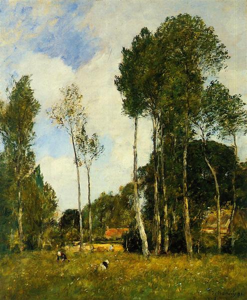 Oiseme, Landscape near Chartres, 1891 - Эжен Буден