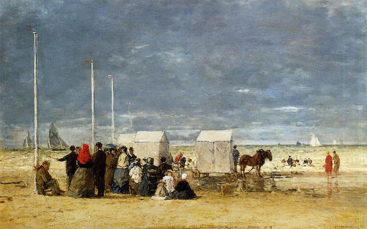 On the Beach, 1867 - Эжен Буден