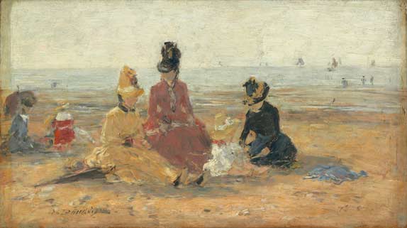 On the Beach, Trouville, 1887 - Eugene Boudin