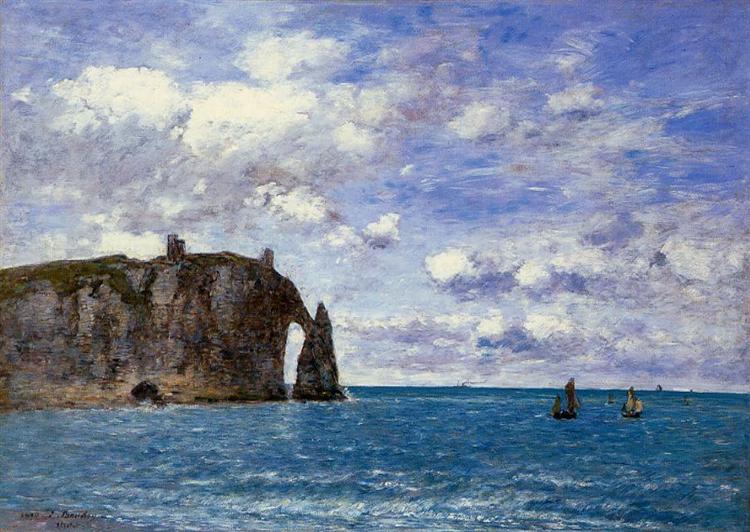 The Cliffs at Etretat, 1890 - Эжен Буден