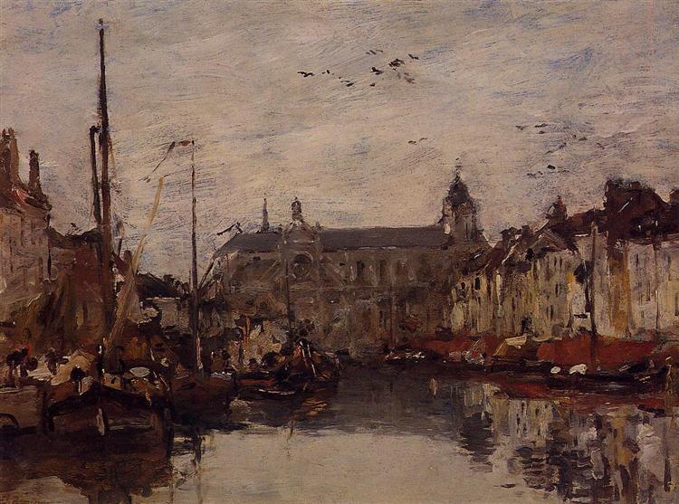 The Merchant Dock, c.1872 - Eugène Boudin