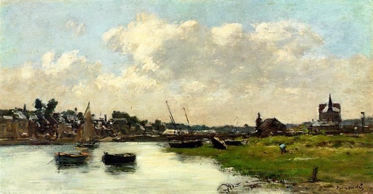 The Port of Trouville, 1875 - Эжен Буден