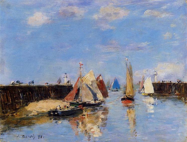The Port of Trouville, 1886 - Ежен Буден