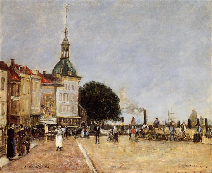The Town of Dordrecht, 1884 - Эжен Буден