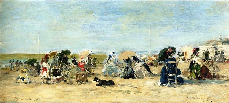 Trouville, Beach Scene, 1874 - Eugene Boudin