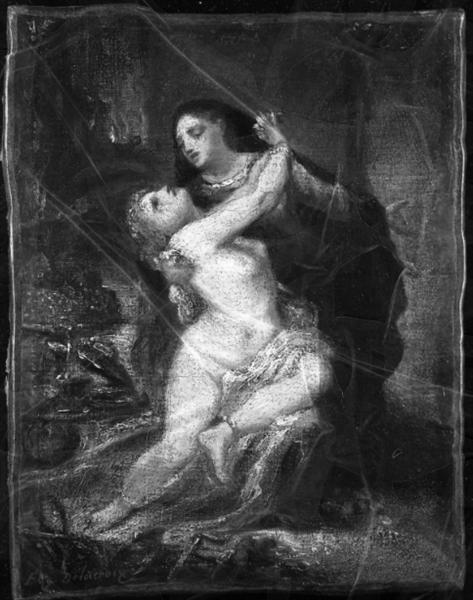 Two Figures - Eugene Delacroix