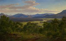 Spring in the valley of the Mitta Mitta with the Bogong Ranges - Eugene von Guerard