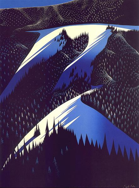 Black Evergreen Forest, 1981 - Eyvind Earle