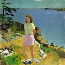 Girl in a Landscape - Fairfield Porter