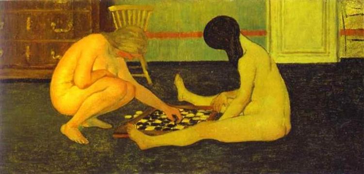 Naked Women Playing Checkers, 1897 - Фелікс Валлотон