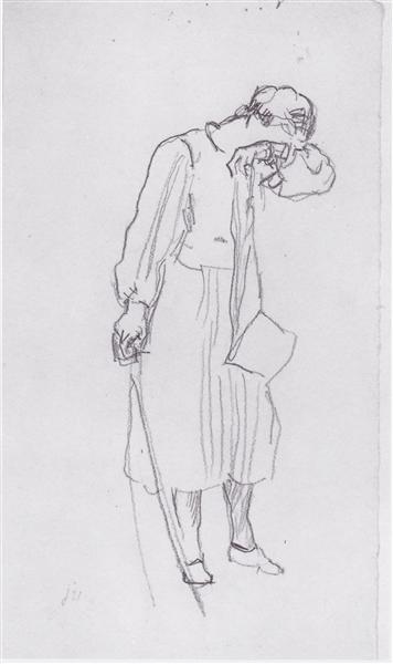 Farewell participating female figure, 1908 - Ferdinand Hodler