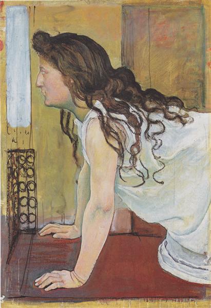 Girl at the Window, 1890 - Ferdinand Hodler