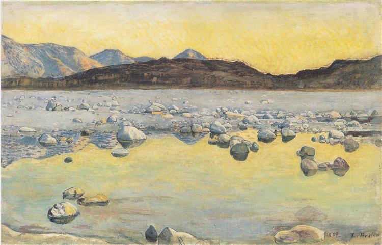 Maggia Delta before sunrise, 1893 - Фердинанд Ходлер