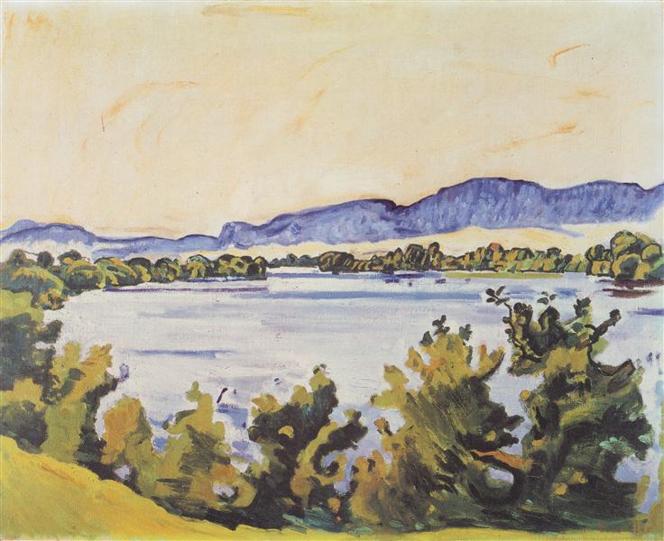 The river Aare in Solothurn, 1915 - Фердинанд Ходлер
