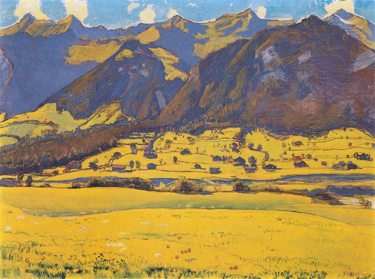 View of the Horn of Fromberg from Reichenbach, 1903 - Ferdinand Hodler