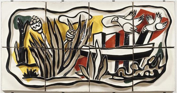 The birds in the landscape - Fernand Leger