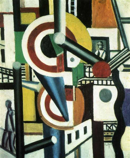 Two discs in the city, 1918 - Fernand Leger