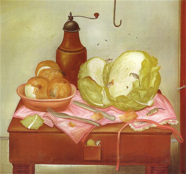 Kitchen Table, 1970 - Фернандо Ботеро