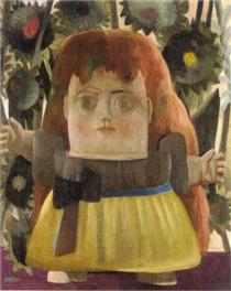 Little Girl in the Garden - Fernando Botero