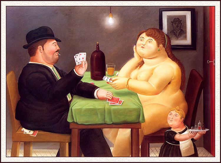 The Card Player - Fernando Botero