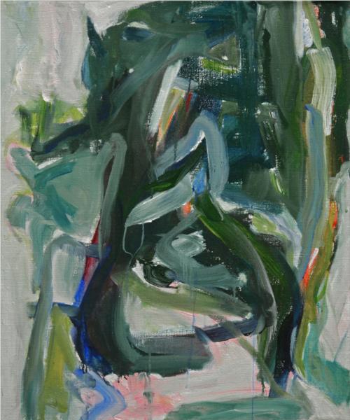 The Trunk - abstract painting by Fons Heijnsbroek - Dutch artist, 1994 - Fons Heijnsbroek