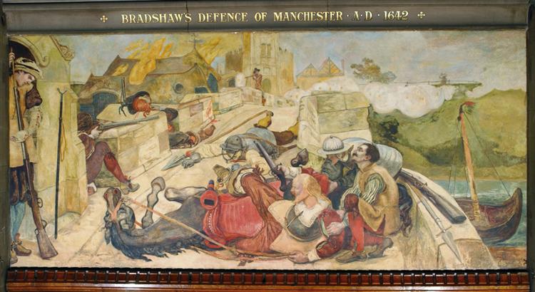 Bradshaw's defence of Manchester - Ford Madox Brown